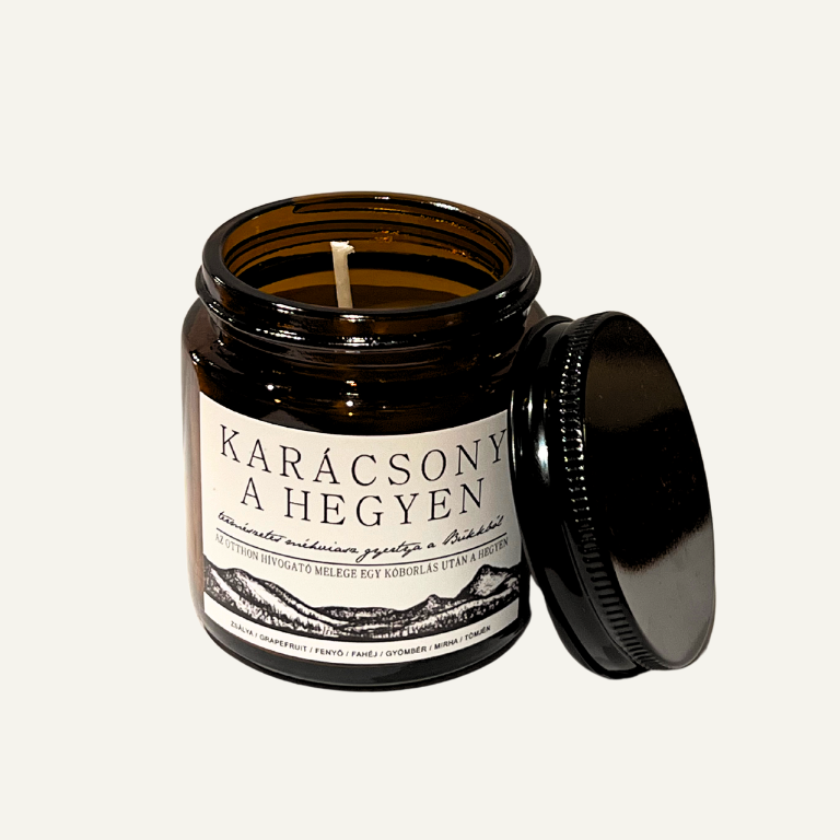 Karácsonyi illatú 100% méhviasz gyertya