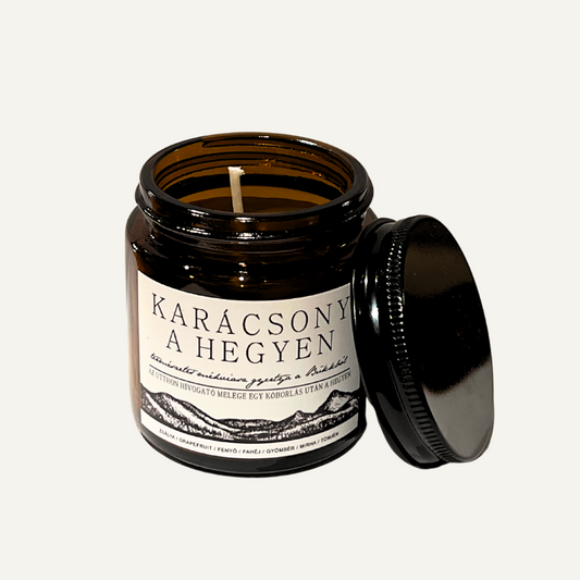 Karácsonyi illatú 100% méhviasz gyertya